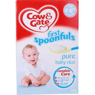  贝妈推荐：英国原装 cow＆gate牛栏纯米糊 米粉 4个月以上