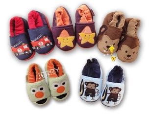  外贸童鞋秋冬款 卡通男童女童宝宝居家棉鞋儿童棉拖鞋包跟鞋 X001