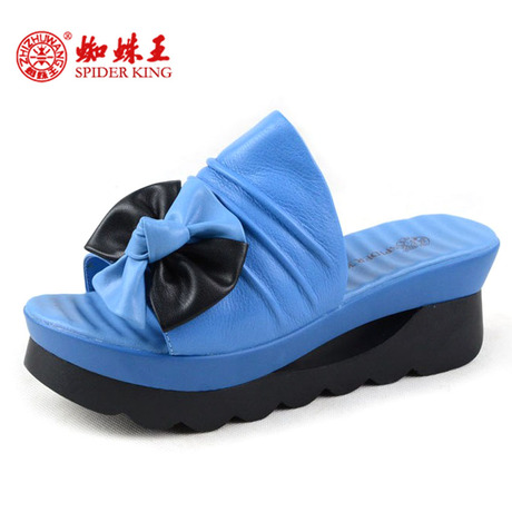 正品2013<em>蜘蛛王</em>夏季女鞋新款女凉拖 防水台坡