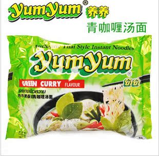  泰国进口食品 养养 青咖喱浓汤面 方便面泡面速食面70g