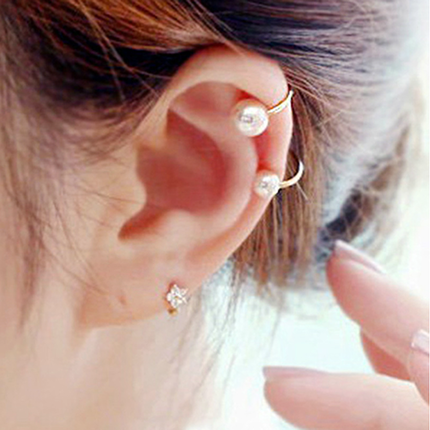 the republic of korea Earrings Ear bones fashion white Pearl Pierced ears Sen family Ear clip temperament Trendsetter personalityin the Accessories/Fashion Jewelry, Earring , Ear clip category - from Buy2taobao.com to provide professional Taobao agent buy service