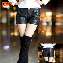 <em>天猫</em> <em>淘宝商城</em>2013春夏新款女装<em>皮短裤</em>休闲裤