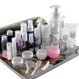  欣云旅行用品旅游便携洗漱包化妆品分装瓶真空压翻盖香水小喷瓶子