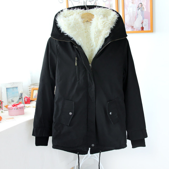 <em>韩国工装</em>学生<em>冬装外套棉衣</em>女装羊羔毛<em>棉服</em>韩版
