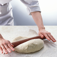 梨木 擀面杖 实木滚轴枣木硅胶不粘大码饺子擀面