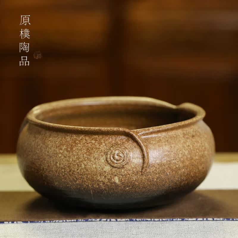 包邮日式仿古手工粗陶如意水洗配件茶艺水培植物花盆茶洗水盂禅意|msdalam kategori pinggan mangkuk, set teh, dulang teh - dari Buy2taobao.com untuk memberikan perkhidmatan ejen Taobao profesional membeli