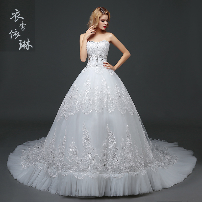 苏州 新娘婚纱礼服 新款 婚纱 拖尾 蕾丝新娘韩式绑带婚纱女在类目 女装/女士精品, 婚纱/旗袍/礼服, 礼服/晚装中 - 来自Buy2taobao.com提供专业的淘宝代购服务