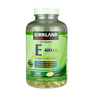  美国直邮 Kirkland 维生素E 可兰 VE 400IU 500粒 美容抗氧化