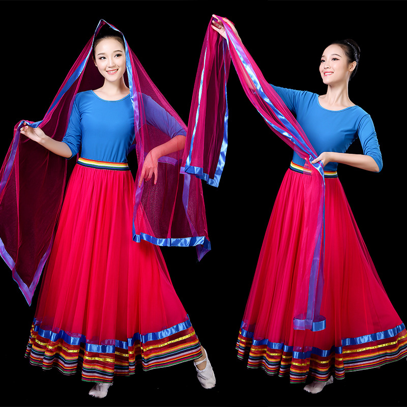 square dance clothing Dolma The Zang or Tibetan people dance costume new pattern Dress Mongolia India dance Big swing skirt longuettein the Women's clothing/Boutique , Costume/National costume/Stage costumes , National costume/Costumes category - from Buy2taobao.com to provide professional Taobao agent buy service