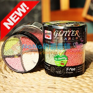 英国Qsprinkles原装4合1珠光彩珠糖/彩色装饰糖天然色素88g