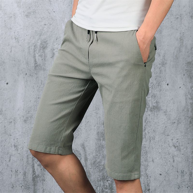shorts trousers summer Leisure 5 Five point pants Korean Edition Linen Cotton Pants Self cultivation Elastic waist 7 Seventh Pantsin the Men's clothing, Casual pants category - from Buy2taobao.com to provide professional Taobao agent buy service