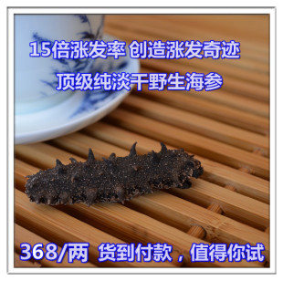  创造涨发奇迹，15倍涨发一斤可发15斤，无盐无糖纯淡干海参试吃装