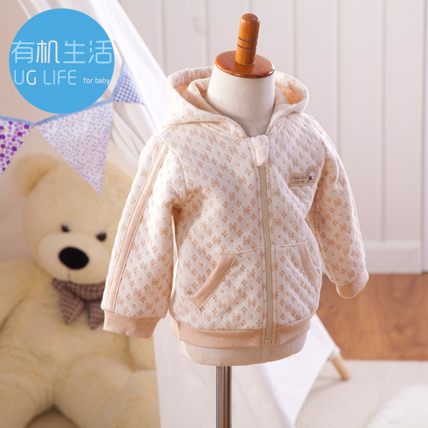 有机生活 小童雪花空气层春秋卫衣/男女宝宝秋冬加厚外套上衣带帽|ruв категории Детская одежда, свитер/свитер - от Buy2taobao.com для оказания профессиональной услуги покупки агента Taobao