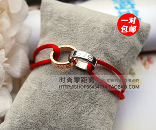  本命年蛇年开运双圈手绳红绳手环韩版时尚情侣手链男女款韩国礼物