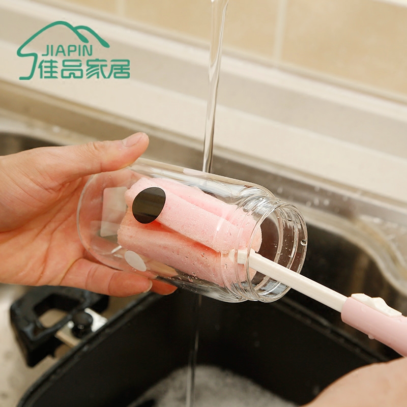 日本进口可伸缩水瓶刷子奶瓶刷长柄海绵刷杯刷水壶清洁刷洗杯子刷在类目 家庭/个人清洁工具, 家务/地板清洁用具, 刷子, 厨房用刷中 - 来自Buy2taobao.com提供专业的淘宝代购服务