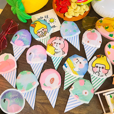 创意夏季可爱卡通便携手持扇圆形动物个性学生小清新迷你折叠pp扇