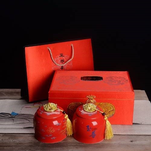 2019新款茶叶包装茶叶礼品盒高档陶瓷罐红茶礼盒通用茶叶高档盒双|msdalam kategori pinggan mangkuk, set teh, caddy teh - dari Buy2taobao.com untuk memberikan perkhidmatan ejen Taobao profesional membeli