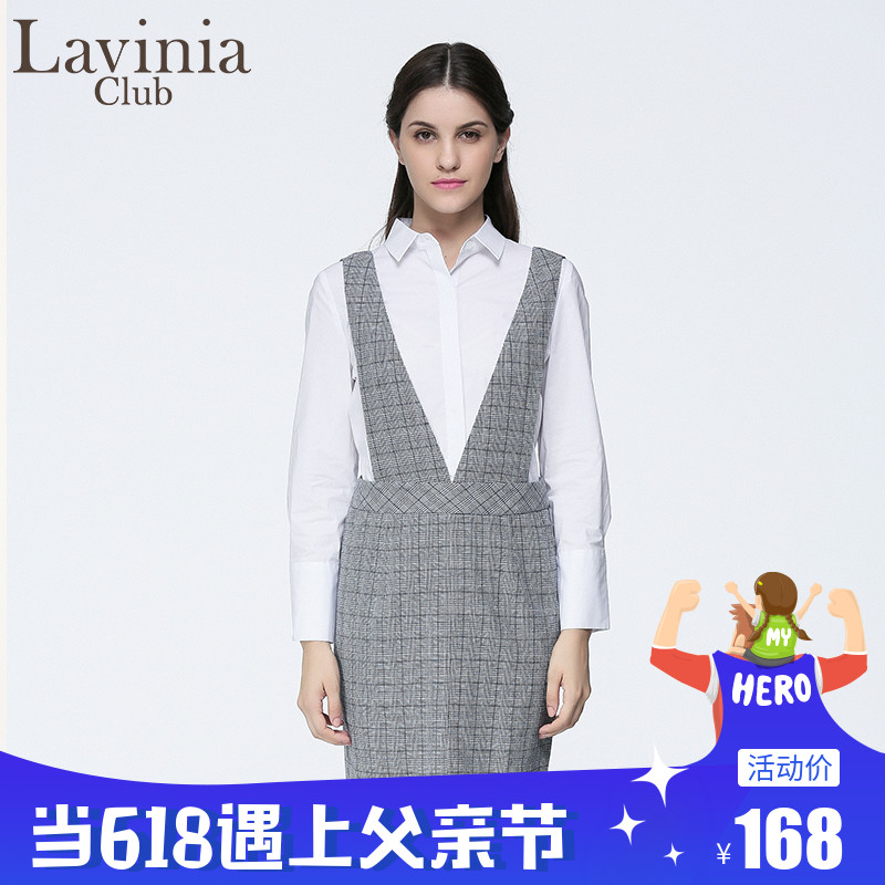 Lavinia Club/拉维妮娅夏季女修身显瘦优雅气质蓝格裙子LM73QZ37Z|msdalam kategori Butik wanita / wanita, skirt - dari Buy2taobao.com untuk memberikan perkhidmatan ejen Taobao profesional membeli