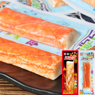 韩国进口零食 客唻美蟹味棒35g 即食海鲜蟹味棒手撕蟹柳蟹味卷