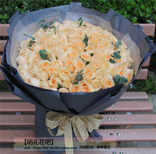 99朵香槟玫瑰鮮花生日表白祝福情人節速遞實體店送貨上門在類目 鮮花速遞/花卉仿真/綠植園藝, 鮮花速遞(同城)中 - 來自Buy2taobao.com提供專業的淘寶代購服務