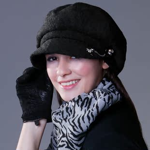  特价 ANERLI安尔利 冬季帽子女士韩版时尚八角贝雷帽10Q9