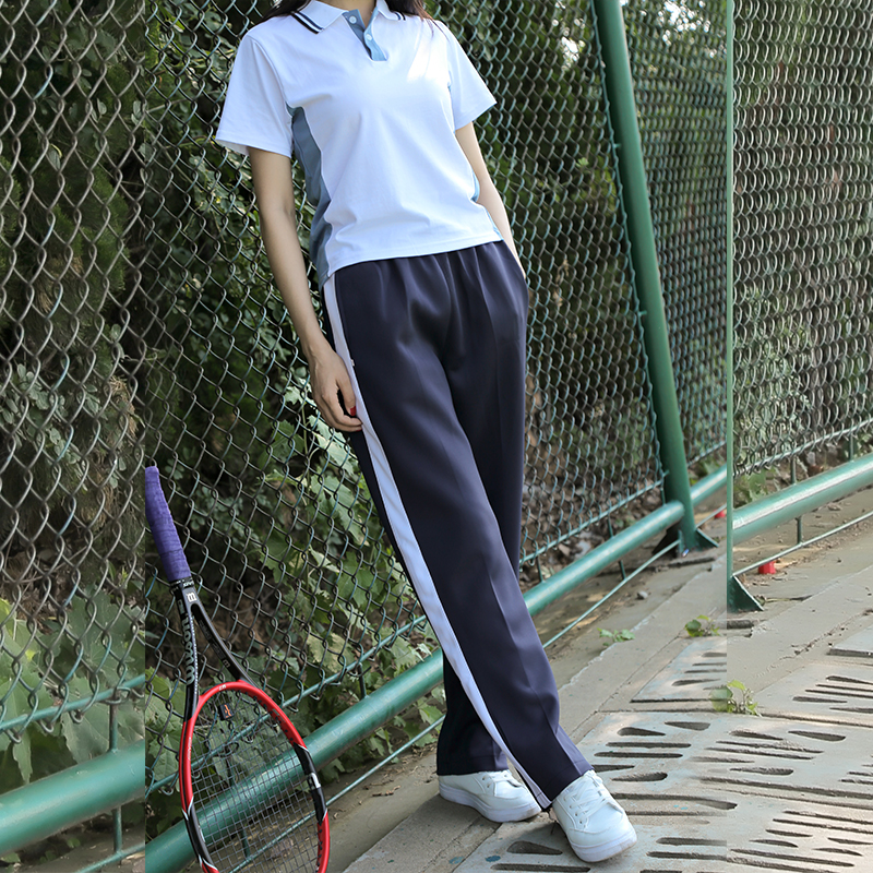汕尾普宁校服裤白边白杠休闲运动女学生校裤韩版高中学生满溢校服在类目 女装/女士精品, 套装/学生校服/工作制服, 学生校服中 - 来自Buy2taobao.com提供专业的淘宝代购服务