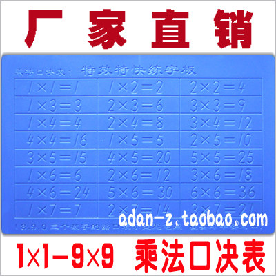 三周特效练字板 学生练字贴标准数字写法 小学生乘法口决表 爆款