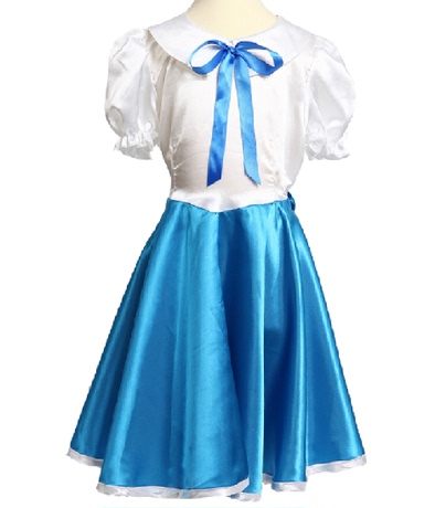 儿童合唱服装冰蓝色<em>女孩</em>款<em>团体舞蹈</em>服装六一十