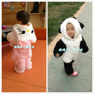 纯手工编织<em>阿狸</em>熊猫KT<em>猫</em>各种宝宝绒绒线<em>马夹</em>