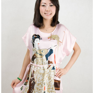 家居服短袖 <em>睡衣</em>上装 <em>mimi</em> 古典高贵女生夏仿真