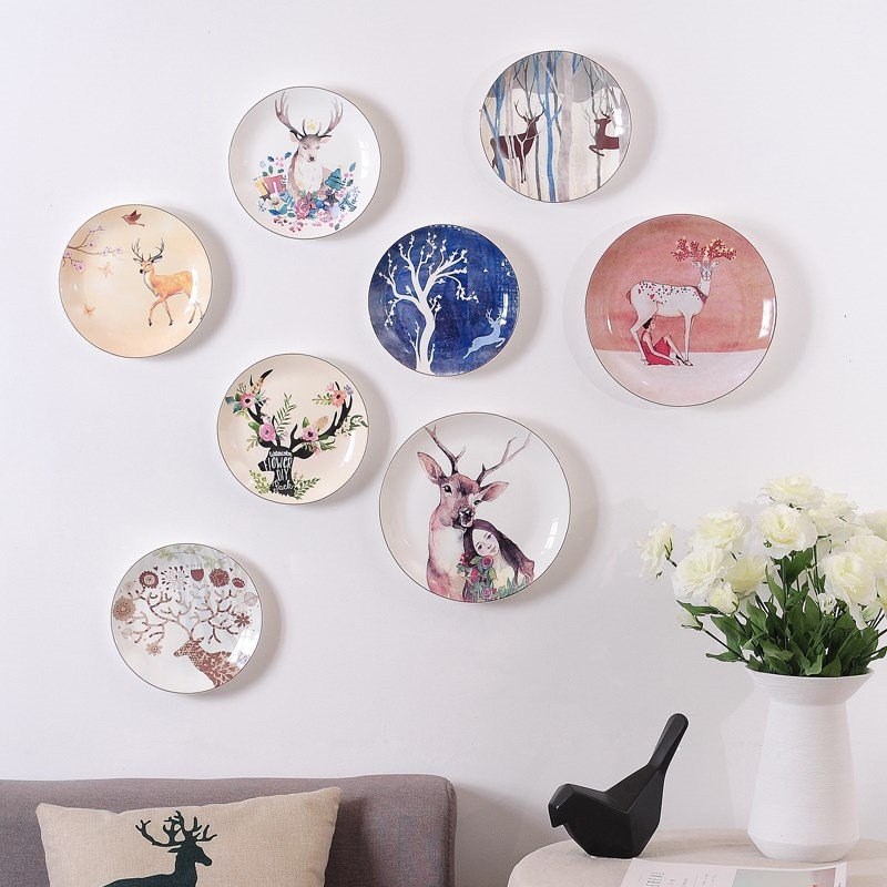 originality Elk Restaurant metope wall ornament Deer Wall hanging a living room Wall decoration Pendant plate modern Simplicityin the Home accessories , Mural category - from Buy2taobao.com to provide professional Taobao agent buy service