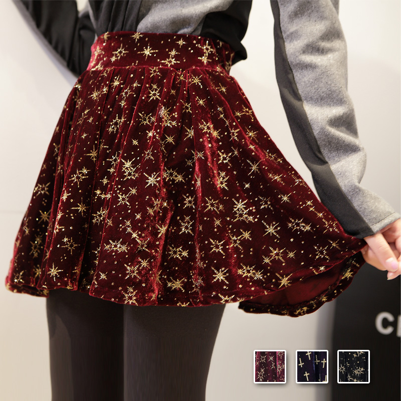 韩版丝绒时尚十字架星星...