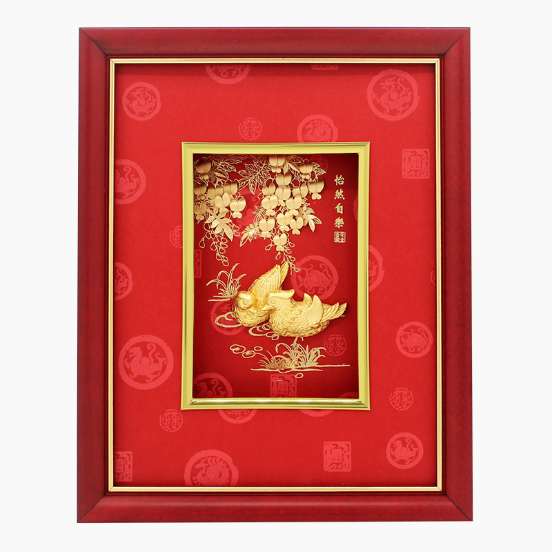 怡然自乐鸳鸯立体金箔画 时尚家居装饰品婚庆礼品结婚礼物送朋友在类目 家居饰品, 摆件中 - 来自Buy2taobao.com提供专业的淘宝代购服务
