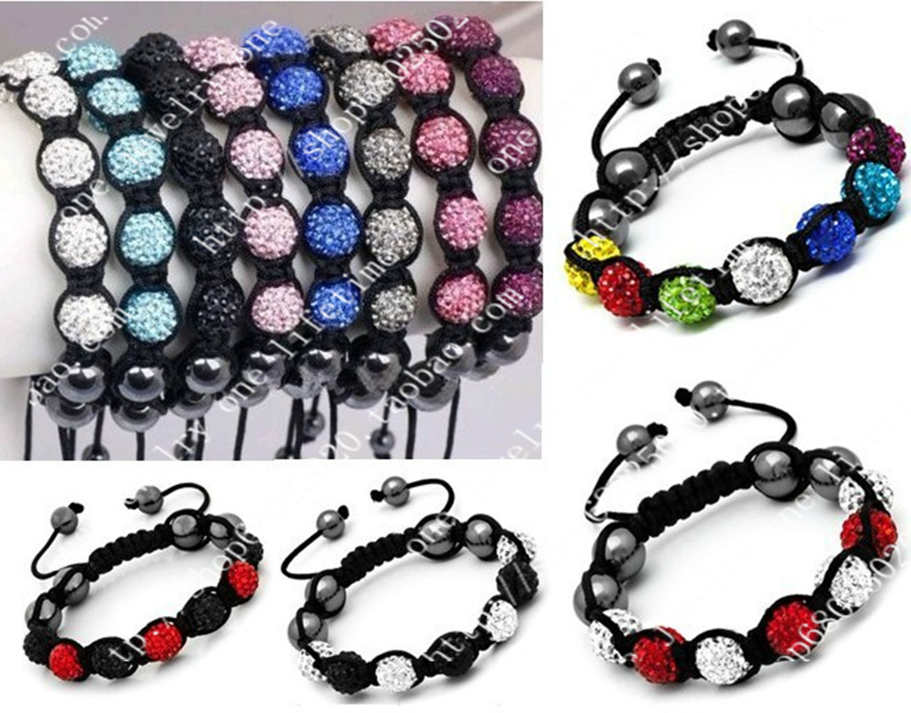 热卖香巴拉手链shamball bracelets 7颗钻球时尚情侣手链BR64 热卖香巴拉手链shamball bracelets 7颗钻球时尚情侣手链BR64