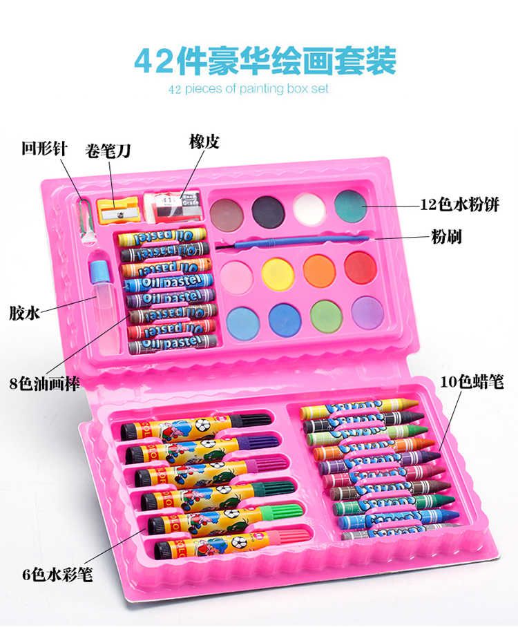 children Puzzle painting Stationery Gift box suit draw Toys paint brush Watercolor pen 61 Children's Day gift Suppliesin the Electronic Dictionary/Electronic paper book/Stationery , Painting tools/Painted wood/Calligraphy Supplies , Watercolor pen category - from Buy2taobao.com to provide professional Taobao agent buy service