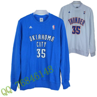 秋装NBA长袖球衣T恤雷霆队35号杜兰特纯棉卫