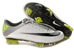  正品 耐克足球鞋/NIKE C罗刺客7代长钉硬钉TPU钉FG 白黑绿 男鞋