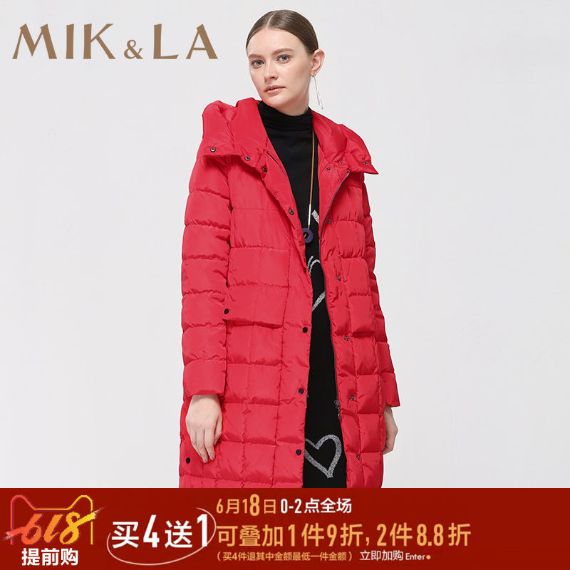 MIK & LA Mikela winter Market Same item fashion Mid length version cocoon thickening Hooded White duck down Down Jacketsin the Women's clothing/Boutique , Down category - from Buy2taobao.com to provide professional Taobao agent buy service