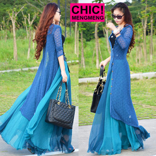 2013秋季新款针织衫<em>开衫</em>欧美超长毛衣风衣长