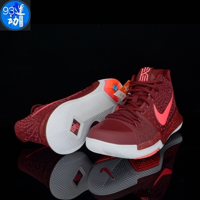 虎扑识货NIKE KYRIE 3 EP耐克欧文3酒红白蓝