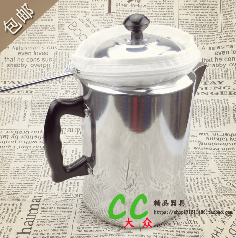 thickening Hong Kong-style milk tea Chong teapot Pull teapot Coffee pot 3L Aluminum pot Stockings milk tea potin the Tableware , Coffee , Coffee pot category - from Buy2taobao.com to provide professional Taobao agent buy service