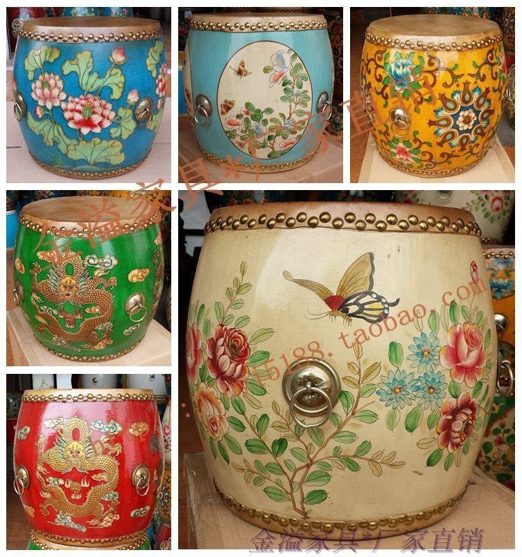 厂家直销实木换鞋凳纯牛皮鼓凳鼓墩立体彩绘小鞋凳梳妆凳休闲凳在类目 住宅家具, 坐具类, 凳类, 换鞋凳中 - 来自Buy2taobao.com提供专业的淘宝代购服务