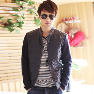  春装男装新款杰克琼斯日韩个性韩版单排扣皮衣