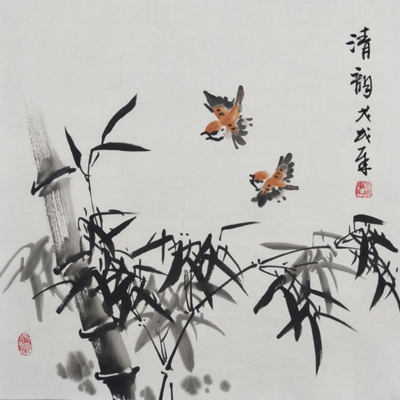 纯手工纯手绘国画花鸟真迹字画卧室餐厅书房斗方小品兰花竹子画心|msdalam kategori Aksesori rumah, lukisan hiasan, lukisan tradisional Cina - dari Buy2taobao.com untuk memberikan perkhidmatan ejen Taobao profesional membeli