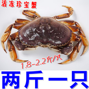  活螃蟹冷冻-18°保存 海蟹 2斤 珍宝蟹 螃蟹 海鲜 蟹 大闸蟹 特肥