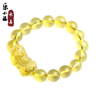 乐小福 新款正品开光天然黄水晶貔貅手链男女士情侣手链招财辟邪 乐小福 新款正品开光天然黄水晶貔貅手链男女士情侣手链招财辟邪