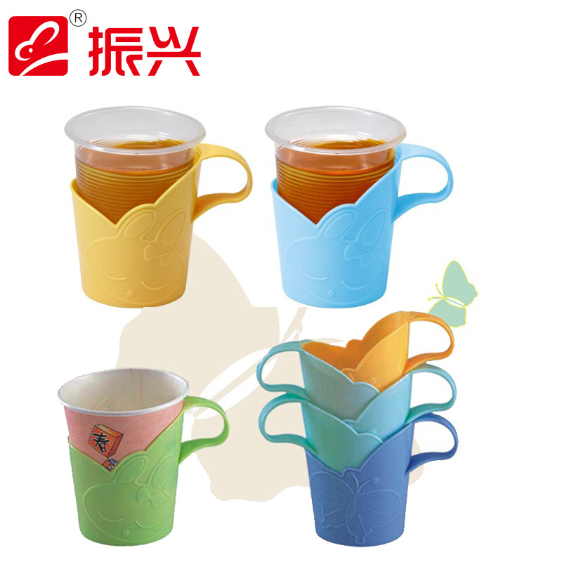 6个装茶杯托盘一次性杯子隔热杯架 塑料纸杯托 防烫杯垫水杯杯套|ruв категории посуда, чайный сервиз, блюдце - от Buy2taobao.com для оказания профессиональной услуги покупки агента Taobao