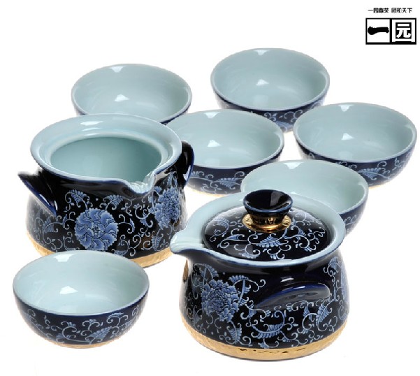 包郵 香港壹園茶具 國色天香優雅組合八入功夫茶組禮盒套裝在類目 餐飲具, 茶具, 整套茶具中 - 來自Buy2taobao.com提供專業的淘寶代購服務
