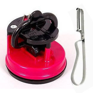 Activities with the Korea TV popular peeling knife sharpener + stainless steel 2 piece combo with
