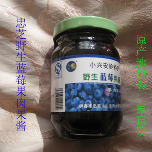  【正品】东北 伊春特产 忠芝野生蓝莓果酱180克 无添加剂 5瓶包邮